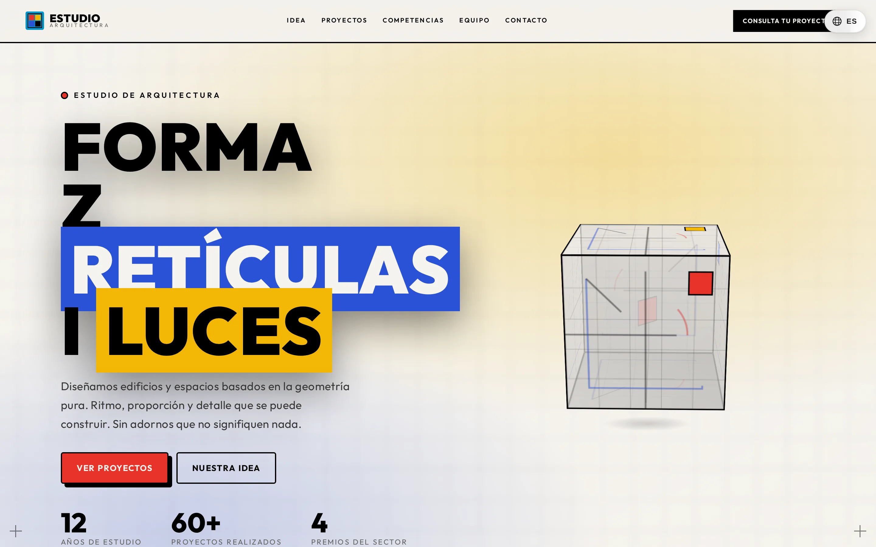 Captura de pantalla de la web B-ARCHITEKT