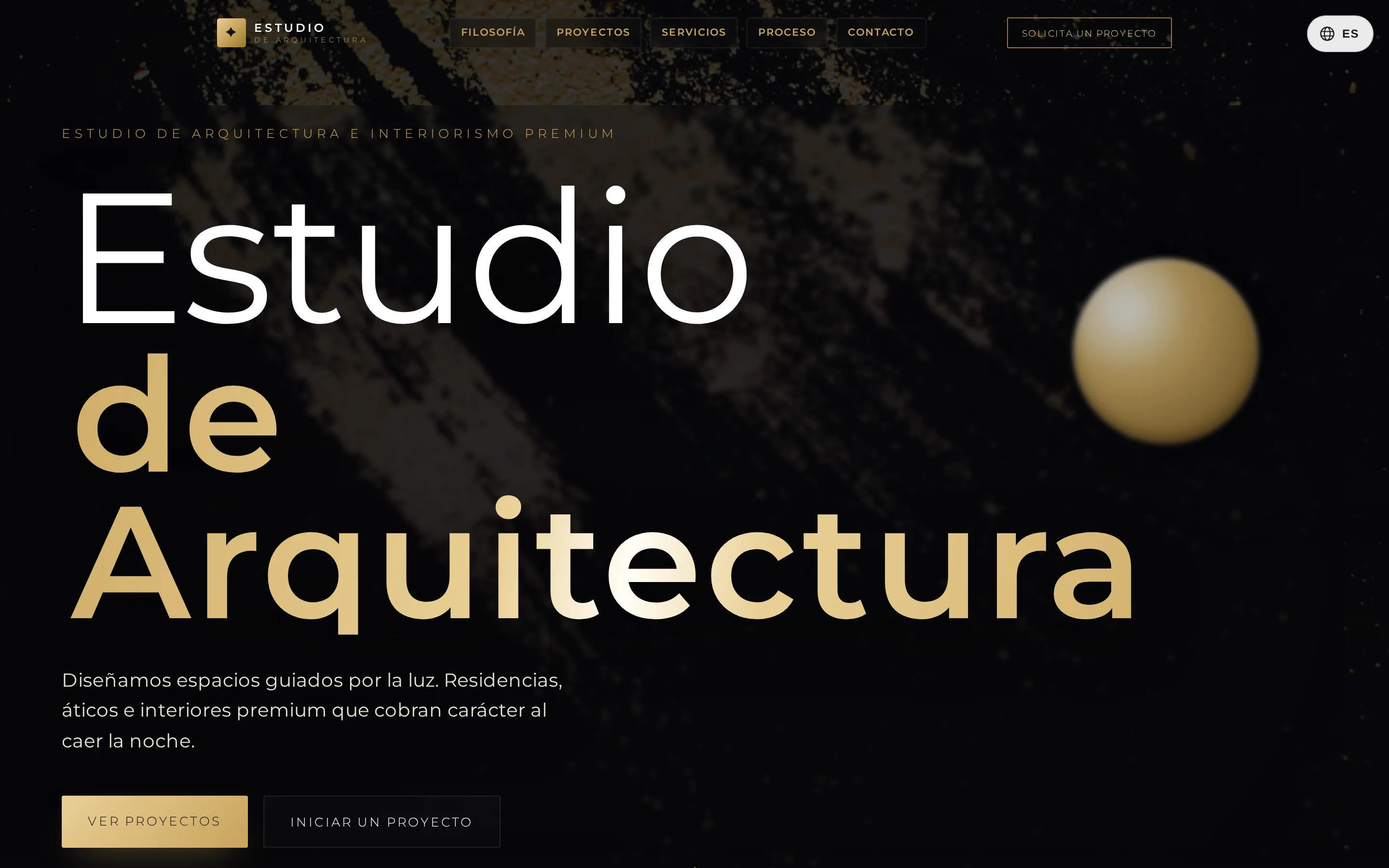 Zrzut ekranu strony Estudio de Arquitectura