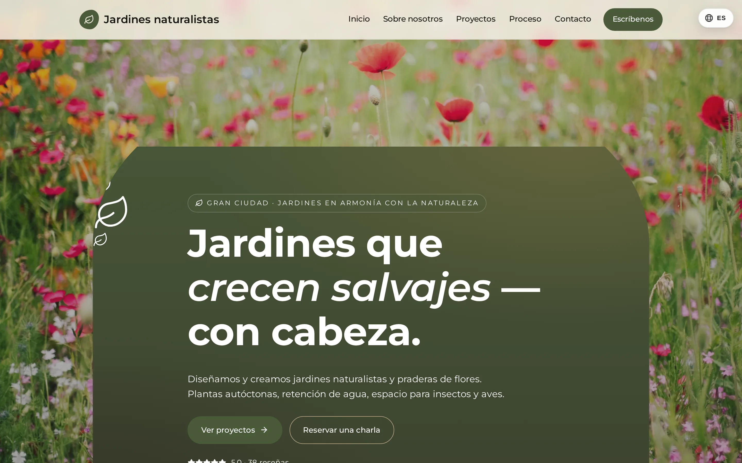Zrzut ekranu strony Jardines naturalistas