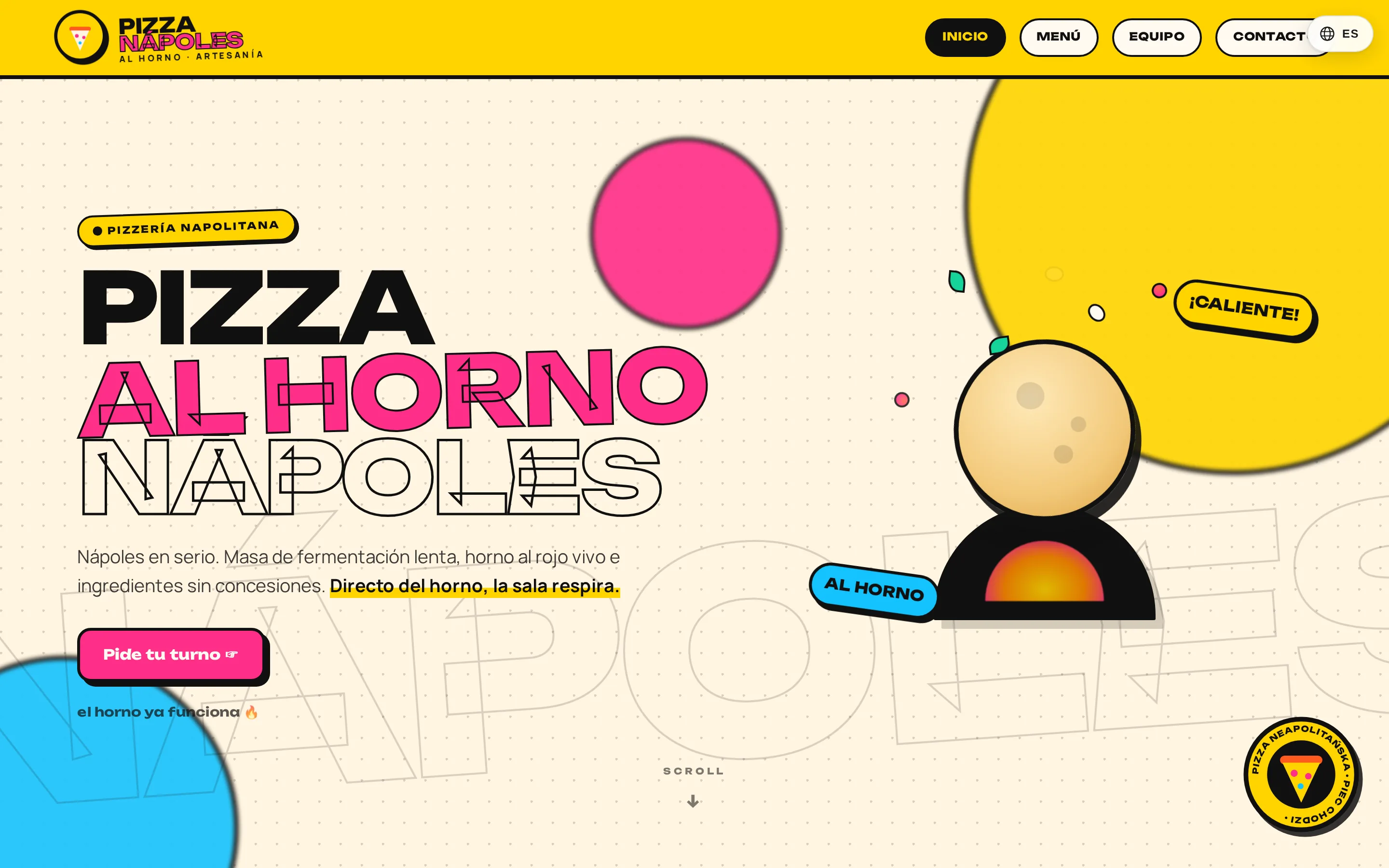 Captura de pantalla del sitio Piizza Neapol