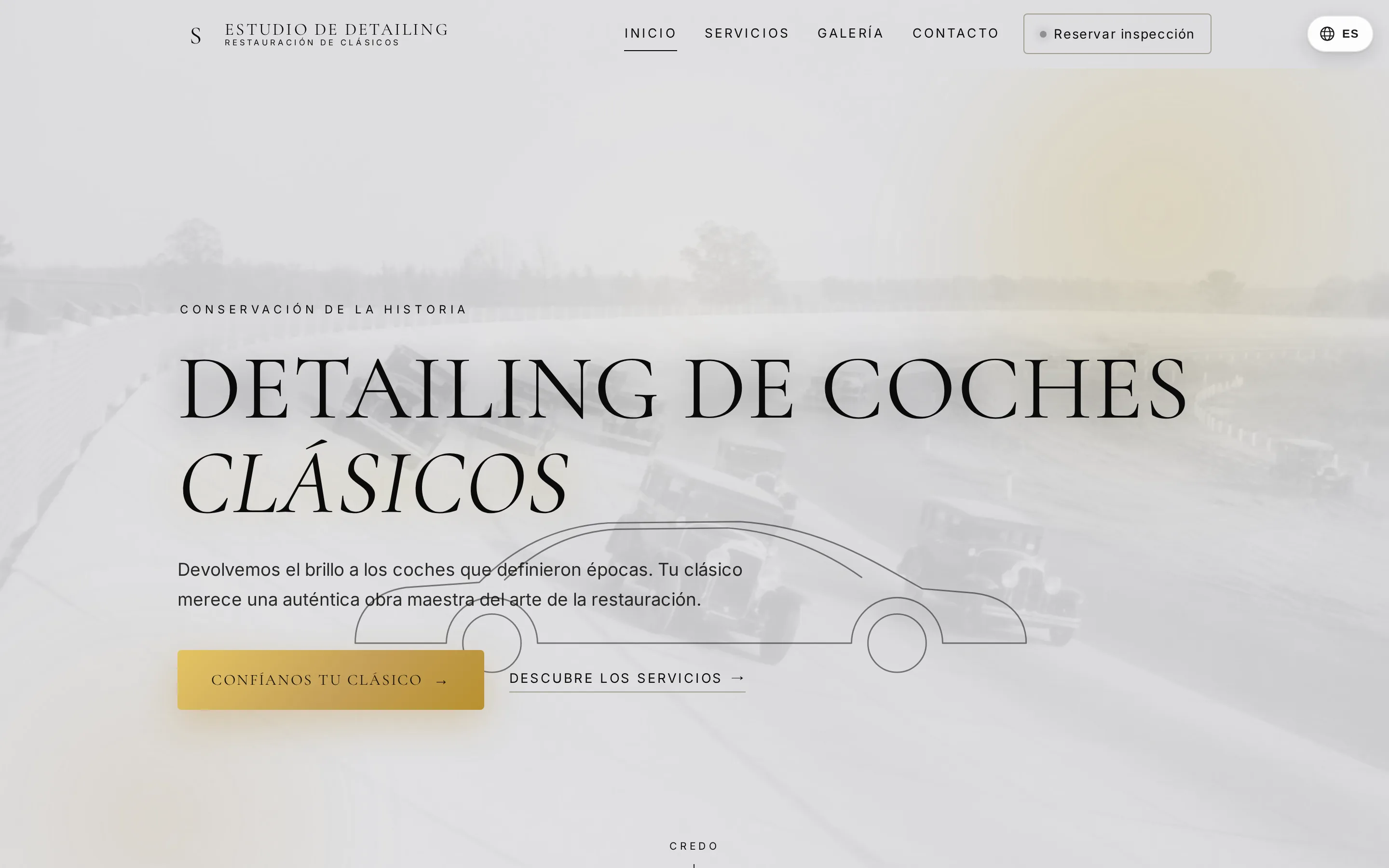 Captura de pantalla de la web M-Detailing