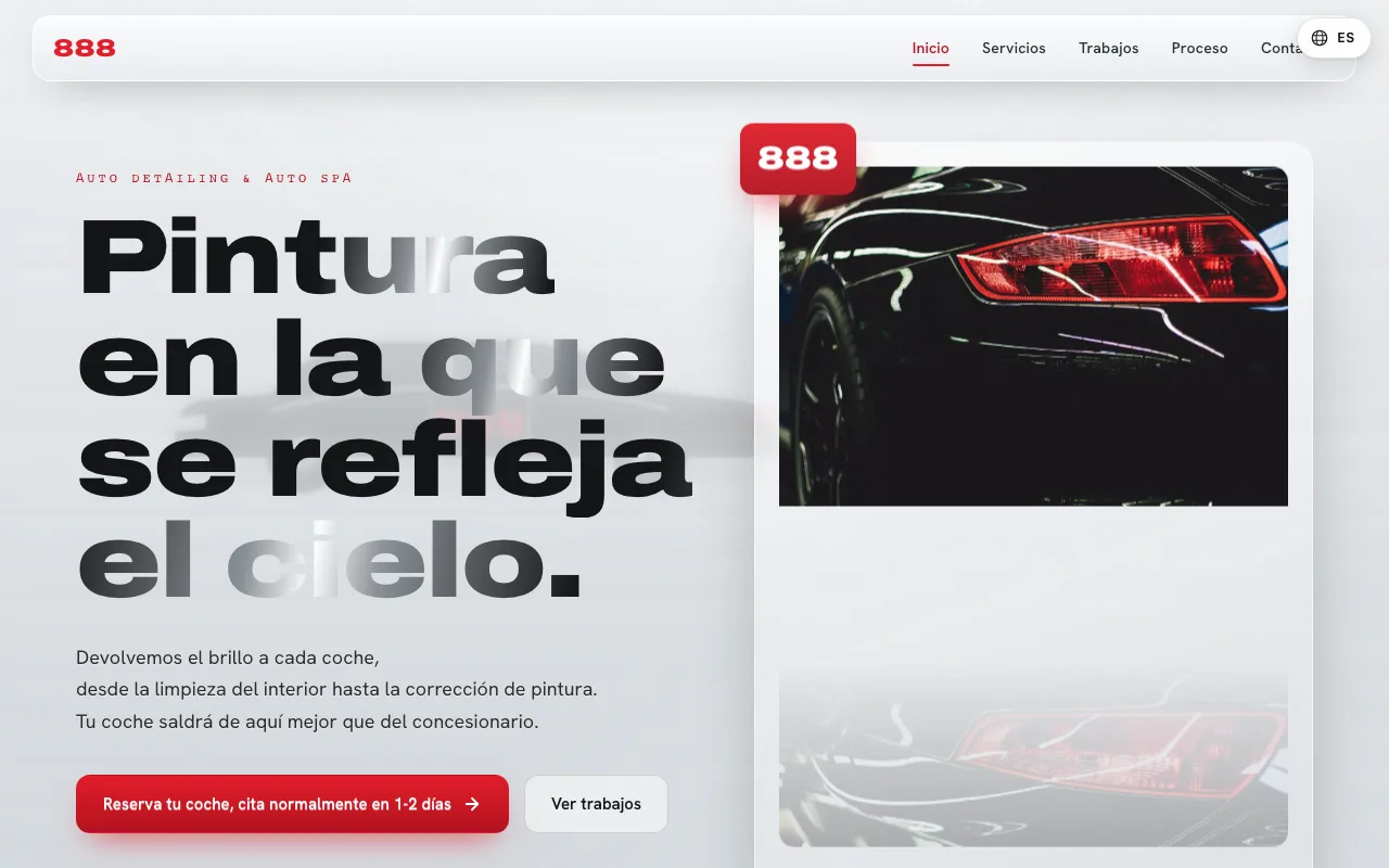 Web Auto detailing y Auto SPA
