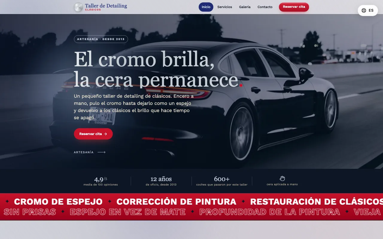 Web de detailing Detailing de clásicos