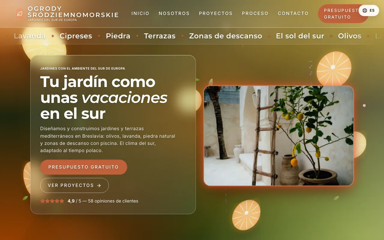 Web de Jardines mediterráneos