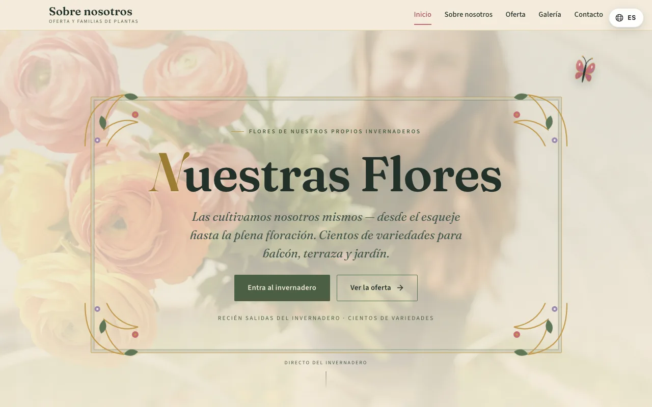 Web de Explotación floral